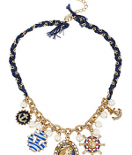 Shop the look Betsey Johnson Nautical Pin Up Girl Necklace.