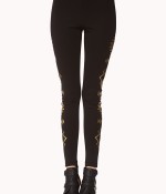 Metallic Southwestern Pattern Leggings