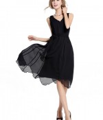 black chiffon dress