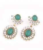 green earrings