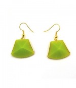 green earrings